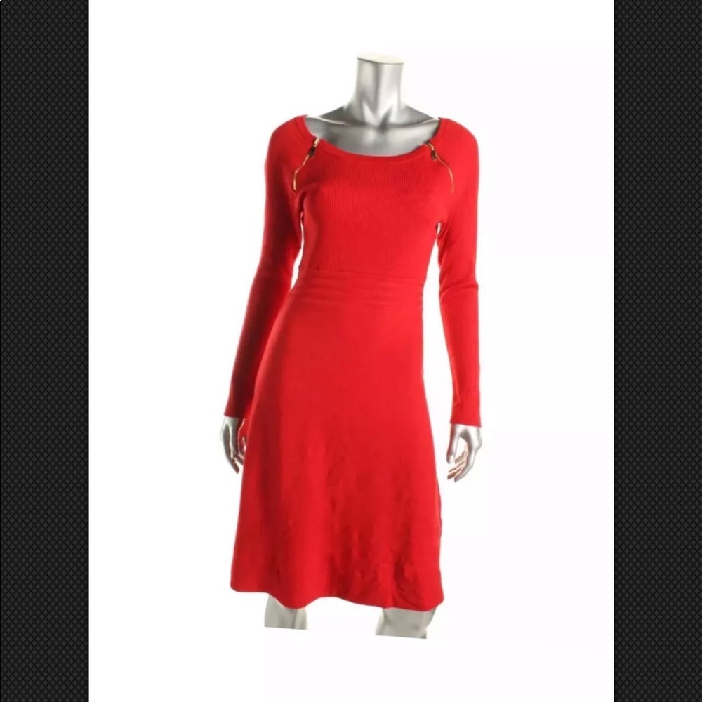 INC BEAUTIFUL WOMENS RED KNIT DRESS NWT